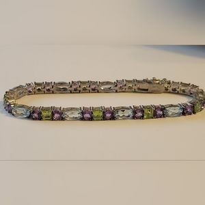 Vintage 925 Sterling Silver GUC Tennis Bracelet